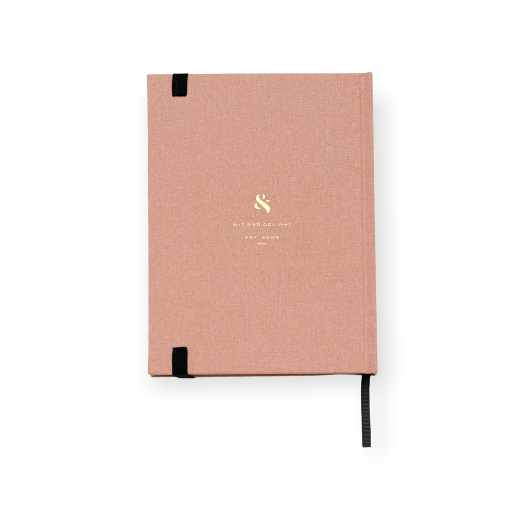 Wit & Delight Book Pink Linen Note to Self Journal