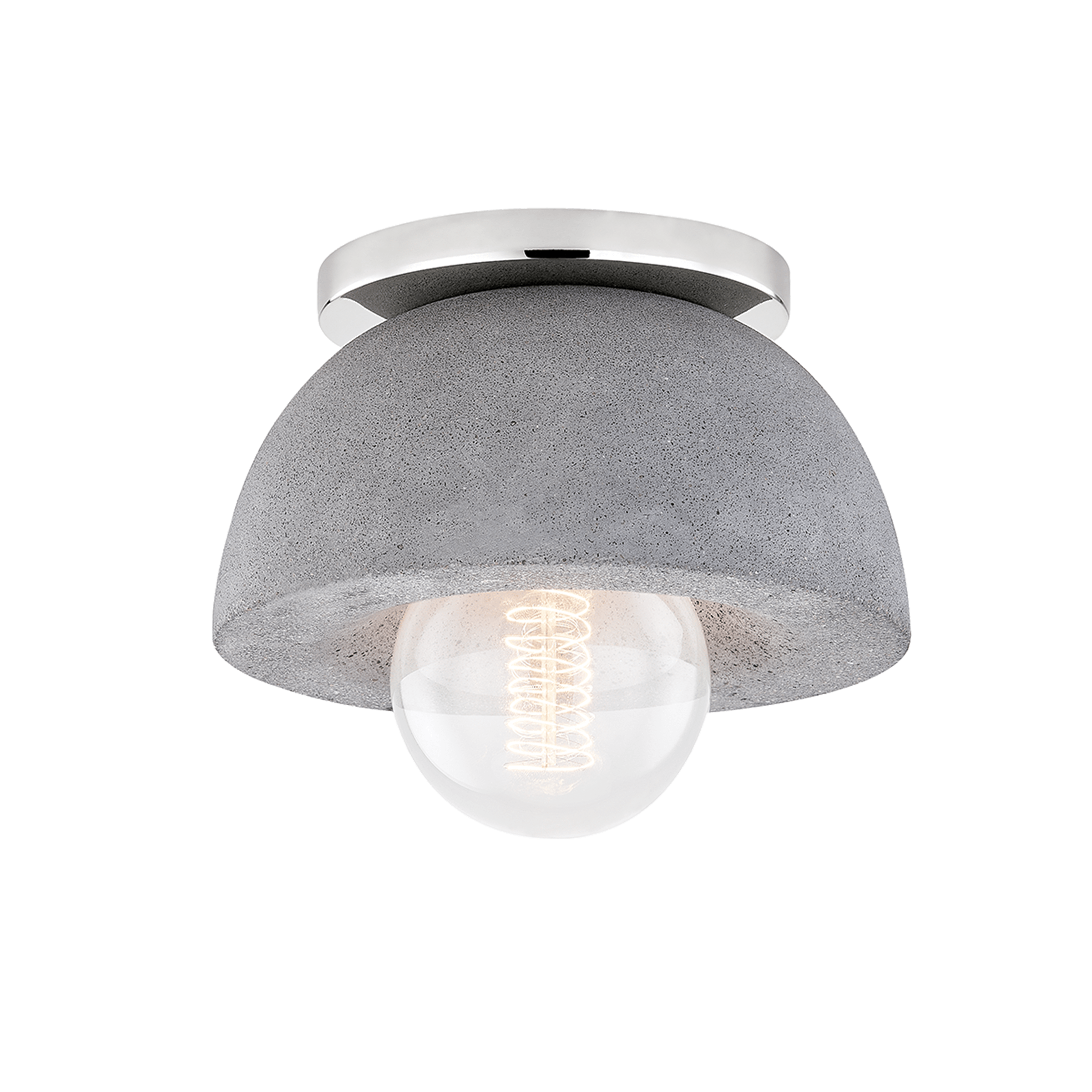 Asher + Rye Polished Nickel Poppy Flush Mount
