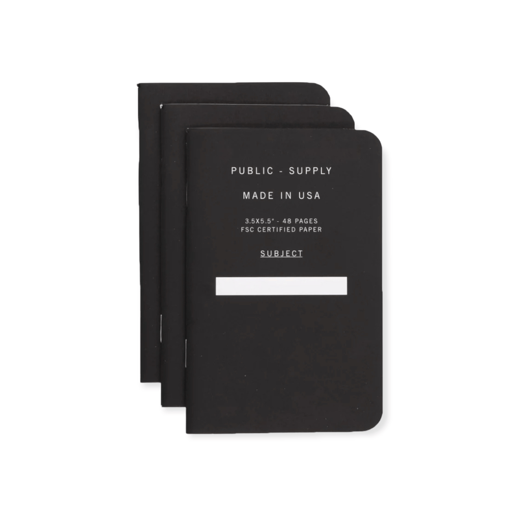 Public-Supply Office Supplies Public-Supply 3.5x5.5" Pocket Notebook, Black