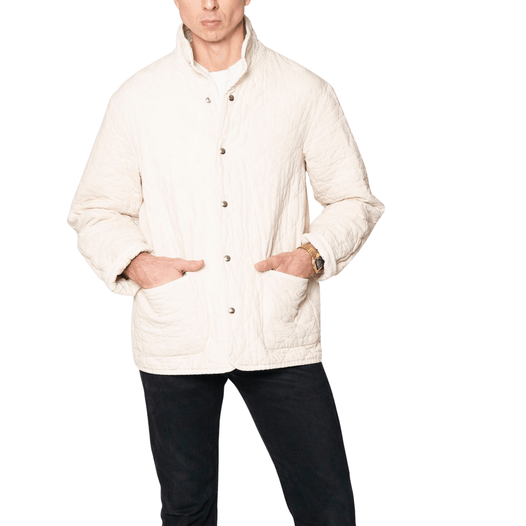 Utility Canvas Coats & Jackets Natural / X-Small Quilted Snap Jacket