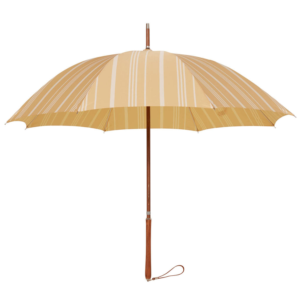 Business & Pleasure Outdoor Rain Umbrella, Vintage Yellow Stripe