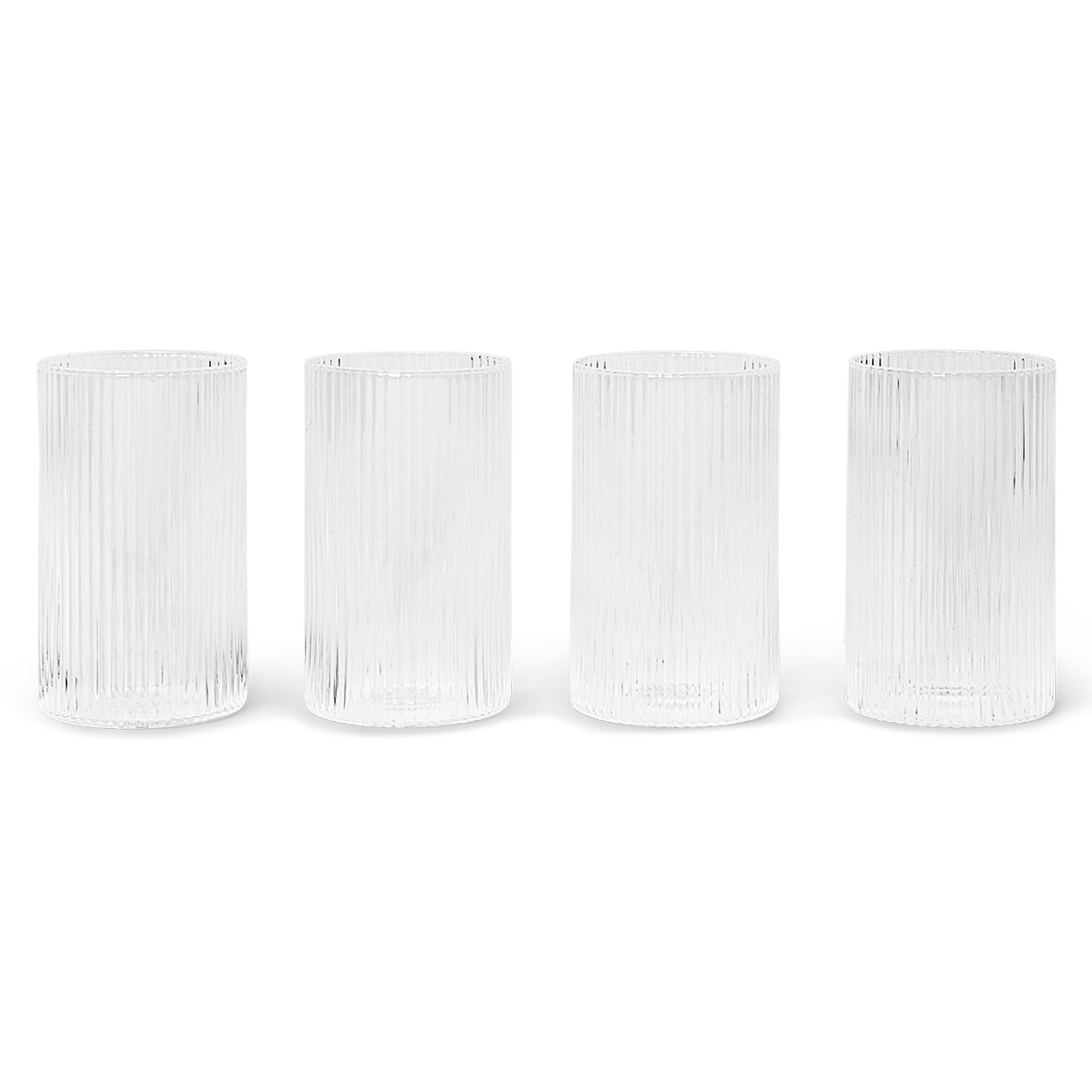 Ferm Living Kitchenware Ripple Glasses Tall, Set of 4