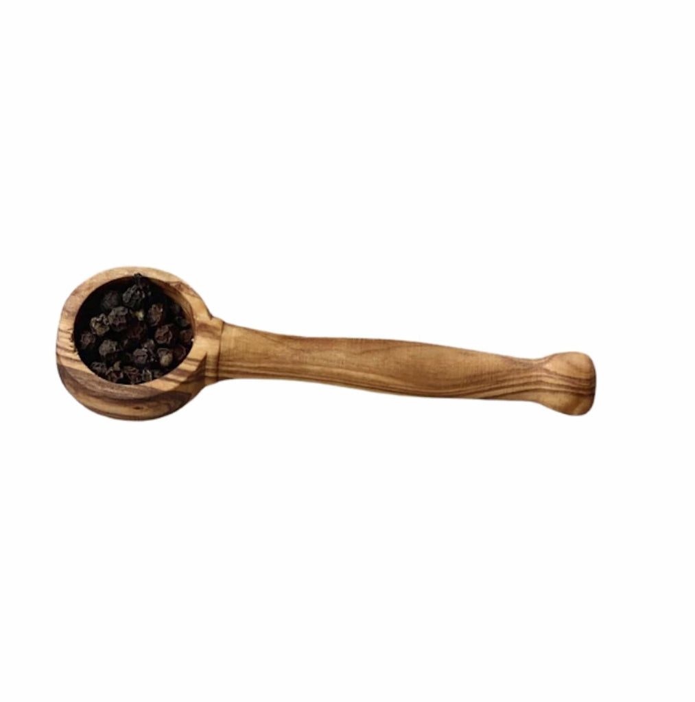 Scents and Feel Kitchenware Salt Spoon 4" Olive Wood