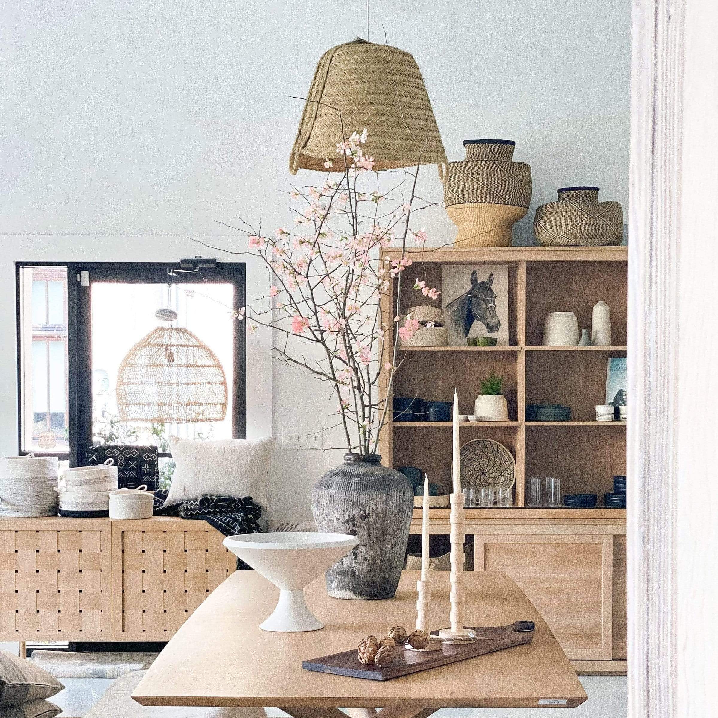 Medina Lighting Seagrass Basket Pendant Light