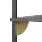 Ferm Living Furniture Black Ash / Brass Sector Shelf, Narrow