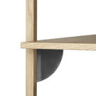 Ferm Living Furniture Natural Oak / Black Brass Sector Shelf, Narrow