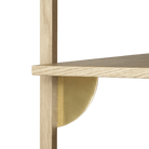 Ferm Living Furniture Natural Oak / Brass Sector Shelf, Narrow