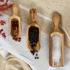 Scents and Feel Kitchenware Set of 3 Olive Wood Spice Scoops