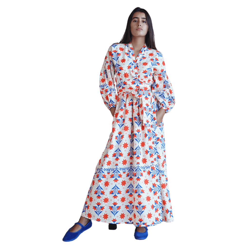 ODILE Clothing Simona Crossed-Chest Dress