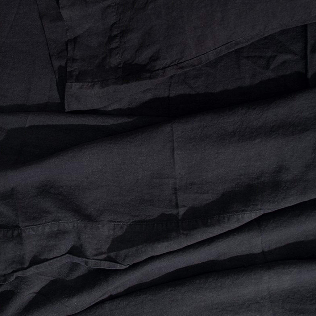 Hawkins New York Bedding Queen / Black Simple Linen Duvet Cover