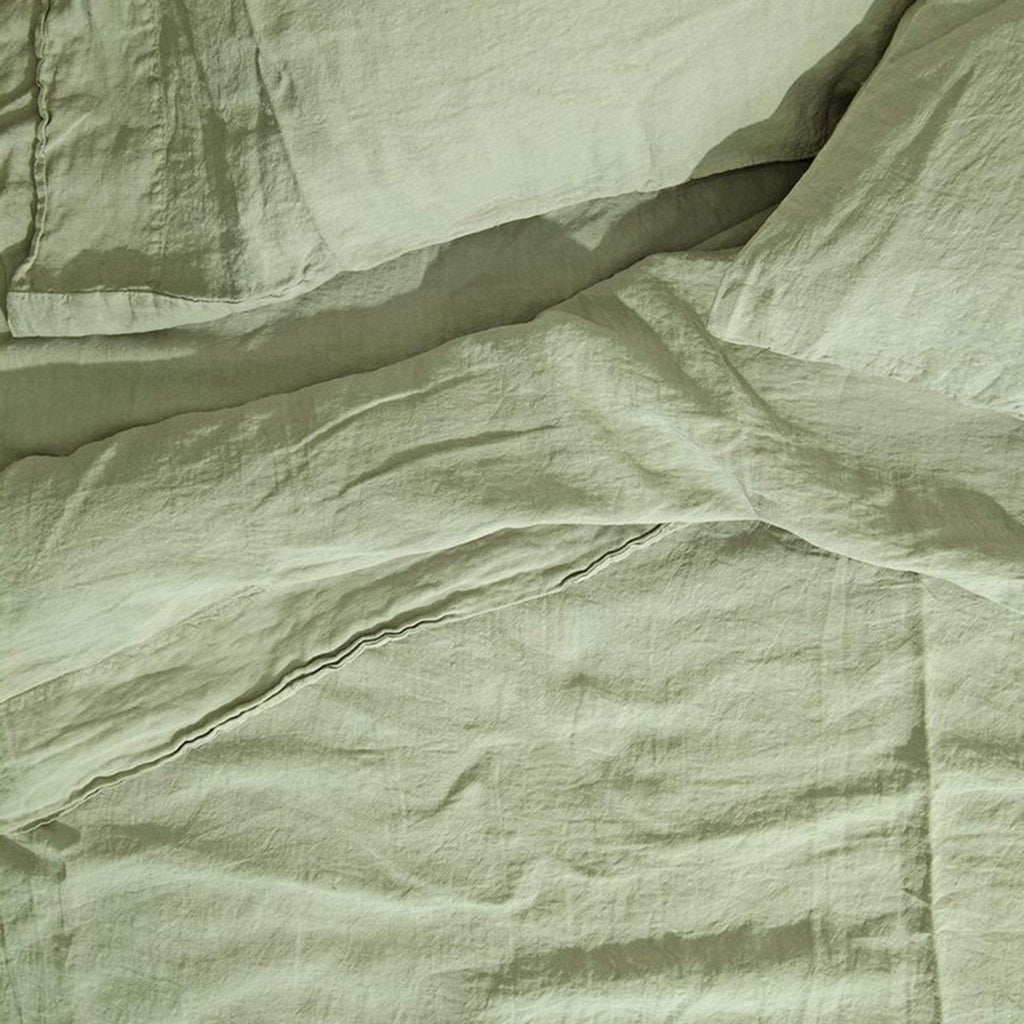 Hawkins New York Bedding Queen / Sage Simple Linen Duvet Cover