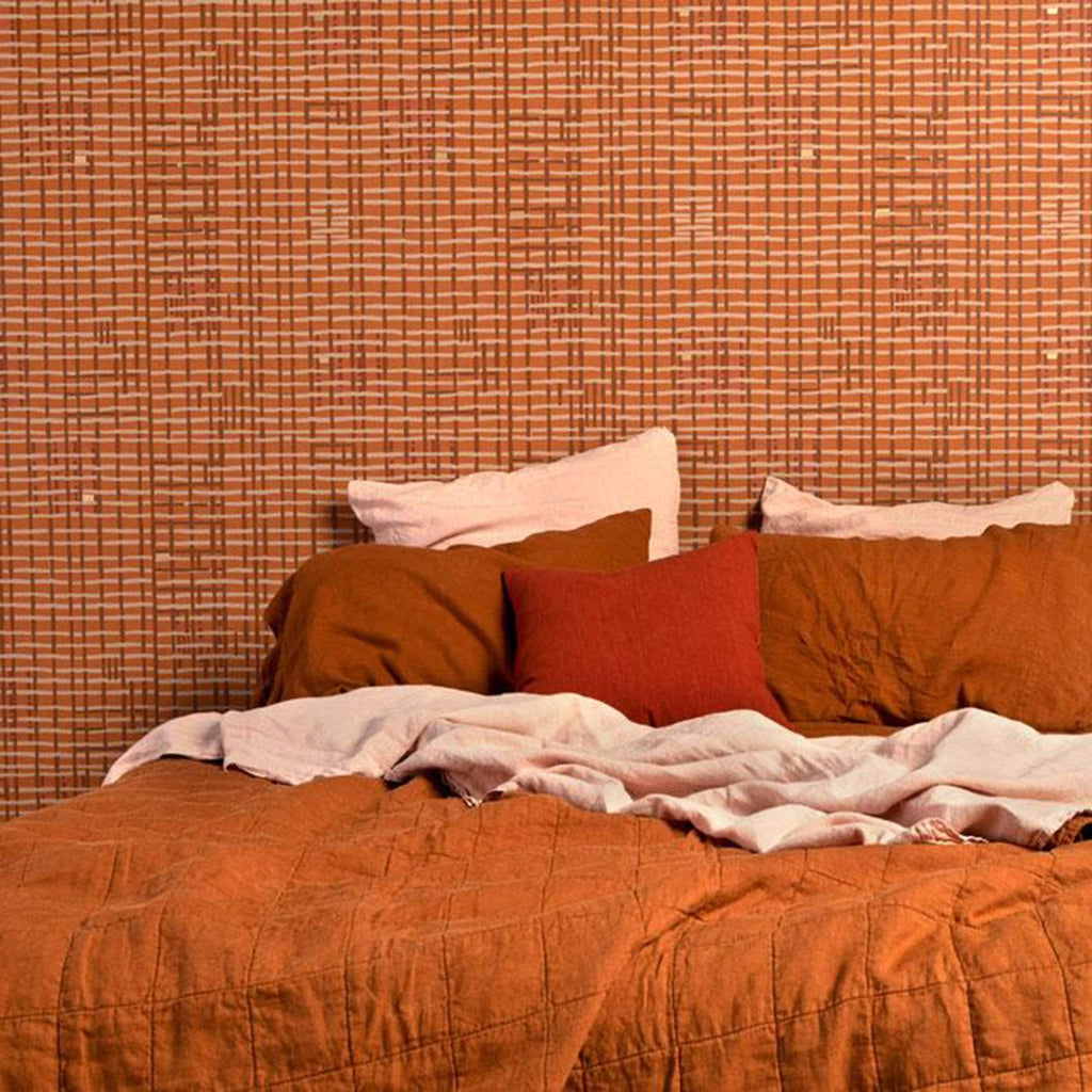 Hawkins New York Bedding King / Terracotta Simple Linen Pillow Cases