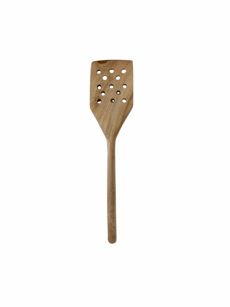 Scents and Feel Kitchenware Spatula with Holes 12" Olive Wood