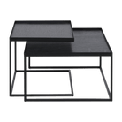 Ethnicraft Furniture Square Tray Coffee Table Set