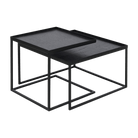 Ethnicraft Furniture Square Tray Coffee Table Set