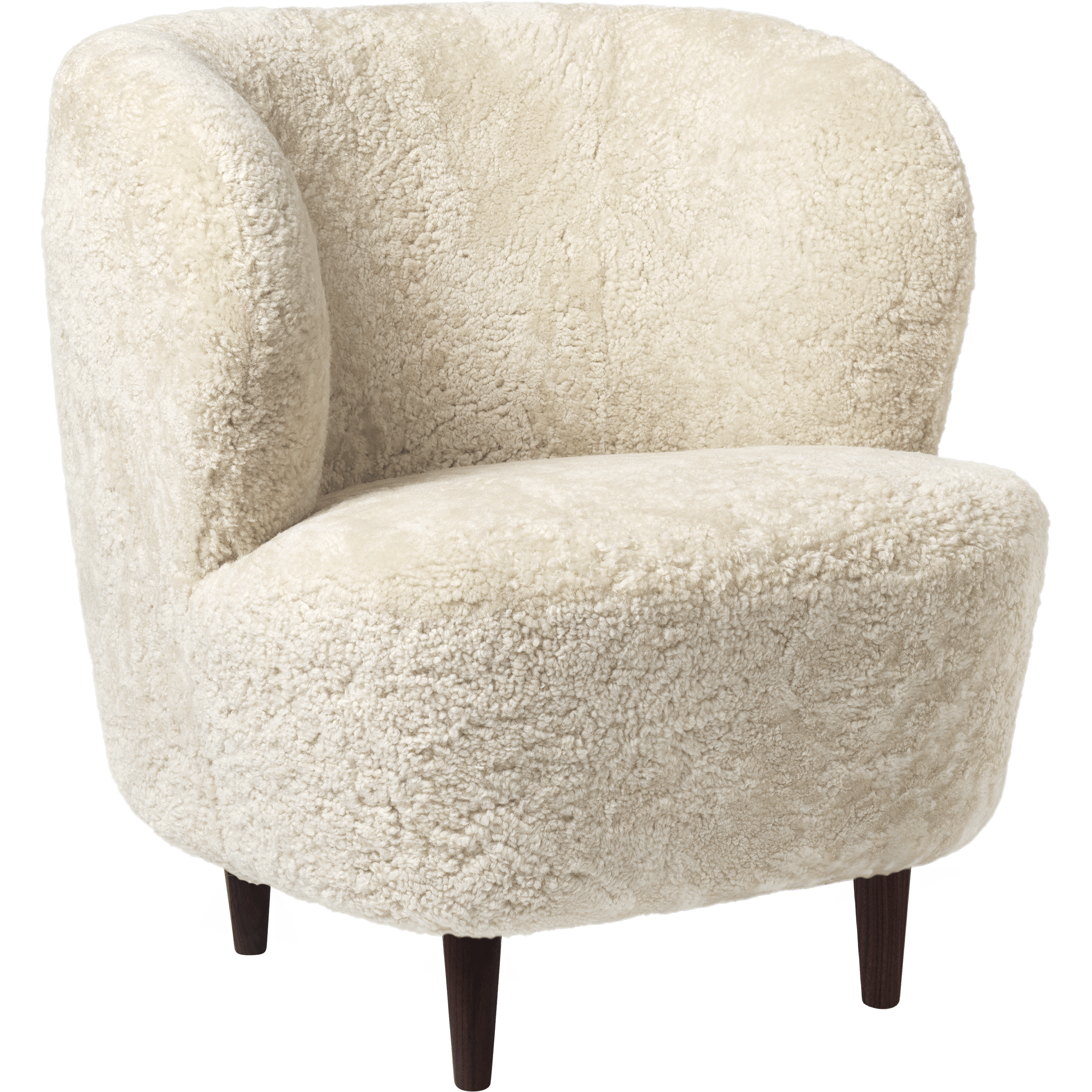 Gubi Furniture Matte Lacquered Smoked Oak Stay Lounge Chair, Small