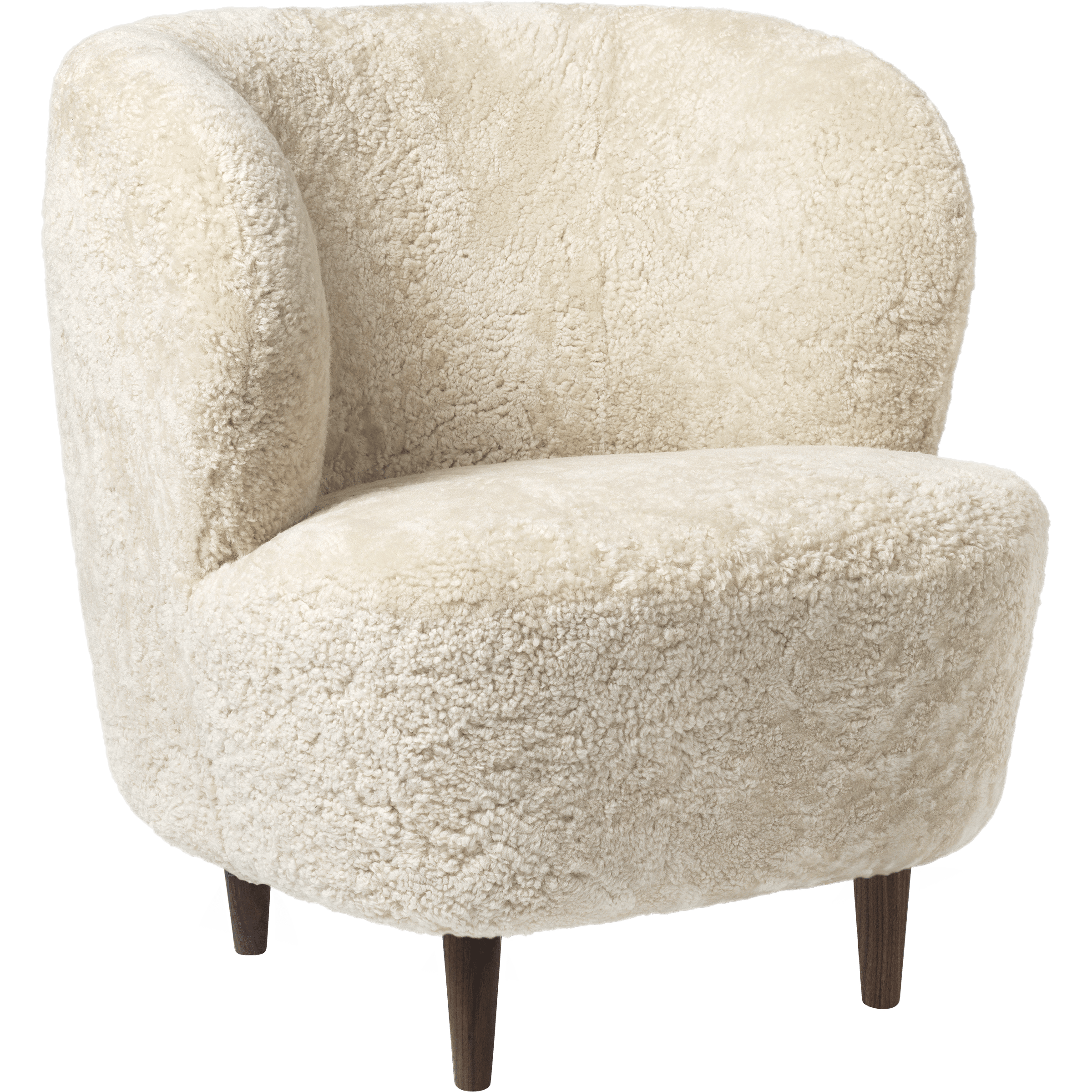 Gubi Furniture Oiled American Walnut Stay Lounge Chair, Small