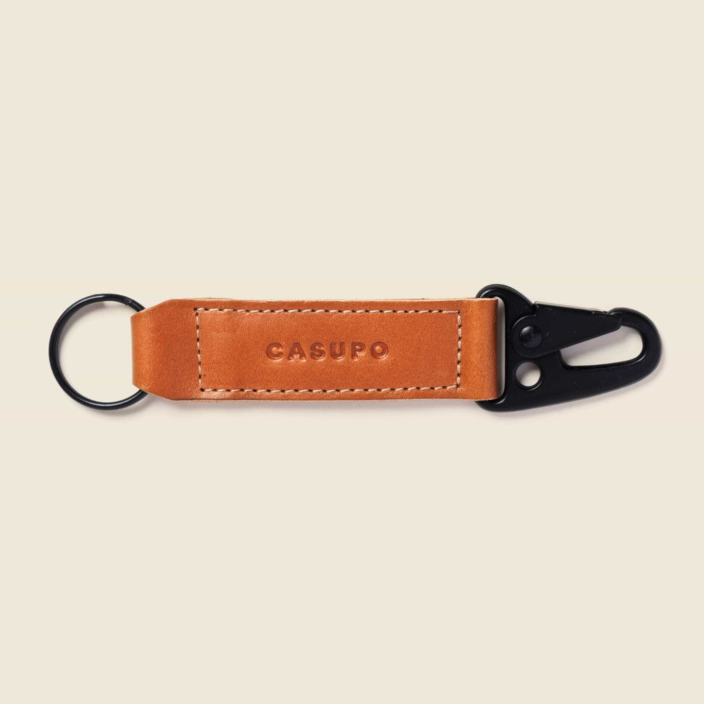 CASUPO Keychains Natural Sustainable Leather Keychain