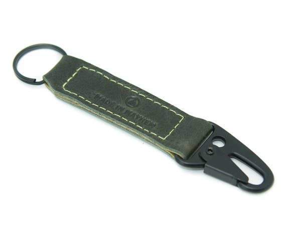 CASUPO Keychains Olive Sustainable Leather Keychain