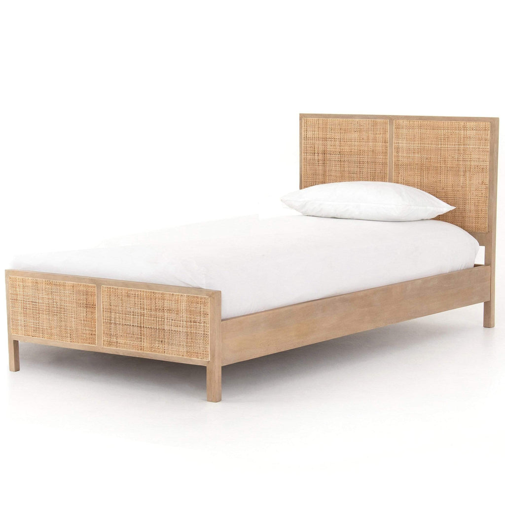 Four Hands Furniture Twin Sydney Bed, Natural Mango Wood Headboard & Bed Frame