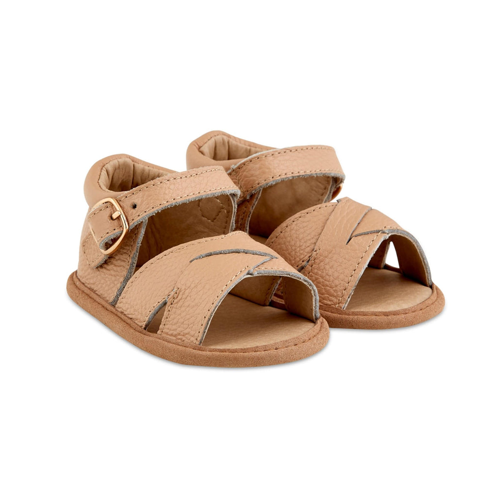 Babe Basics Child Tan Leather Baby Sandals