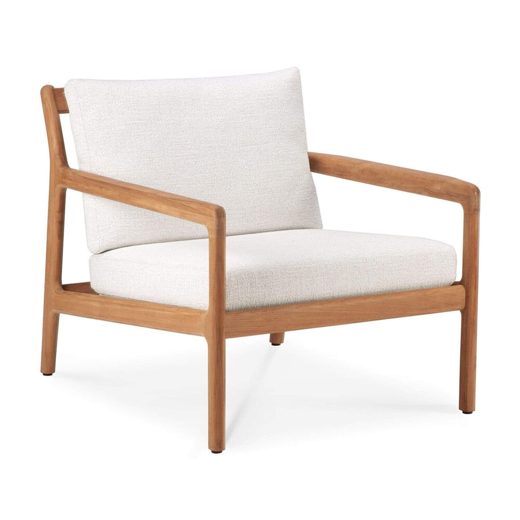 Ethnicraft Furniture Off White Teak Jack Outdoor Lounge Chair
