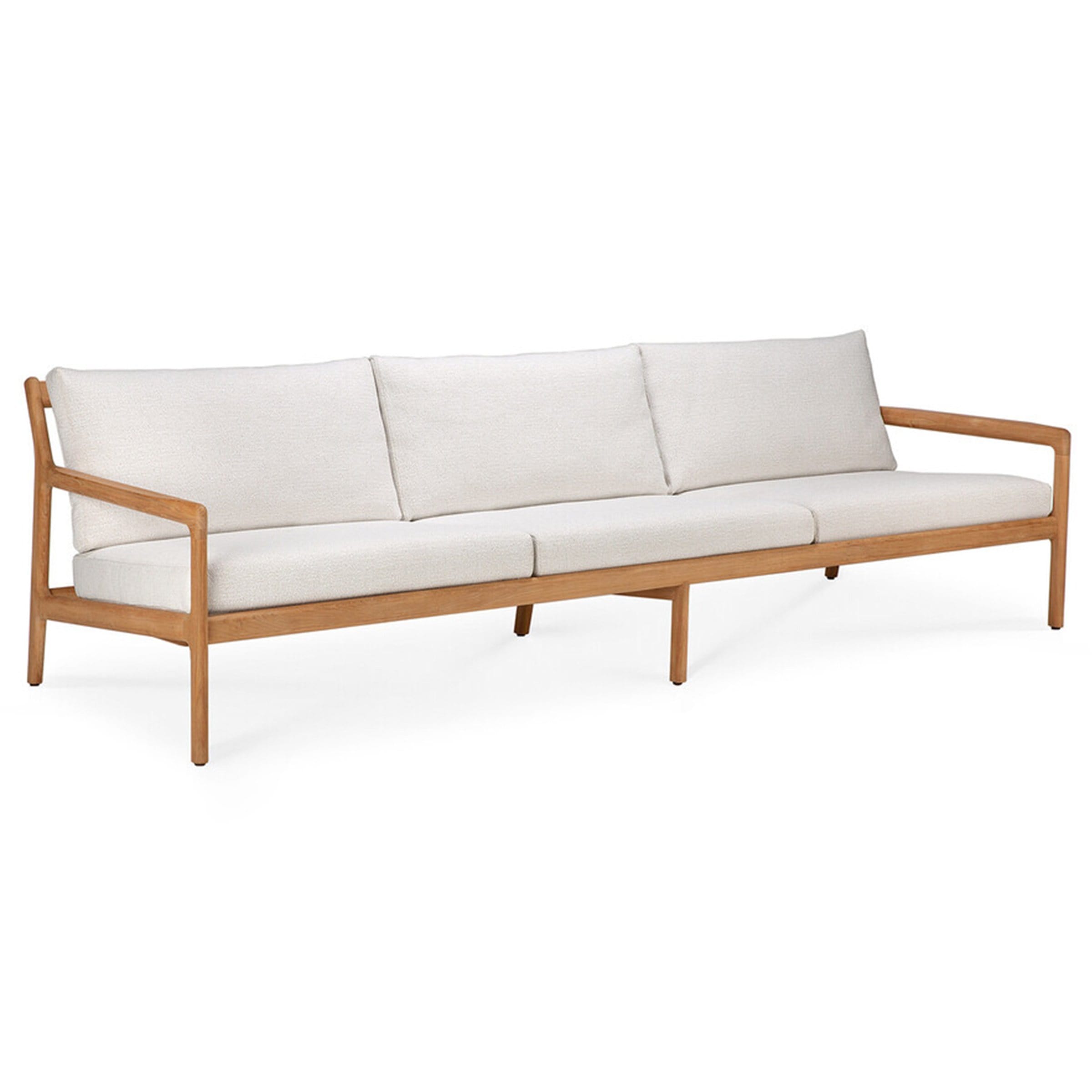 Ethnicraft Furniture 3 Seater / Off White Teak Jack Outdoor Sofa
