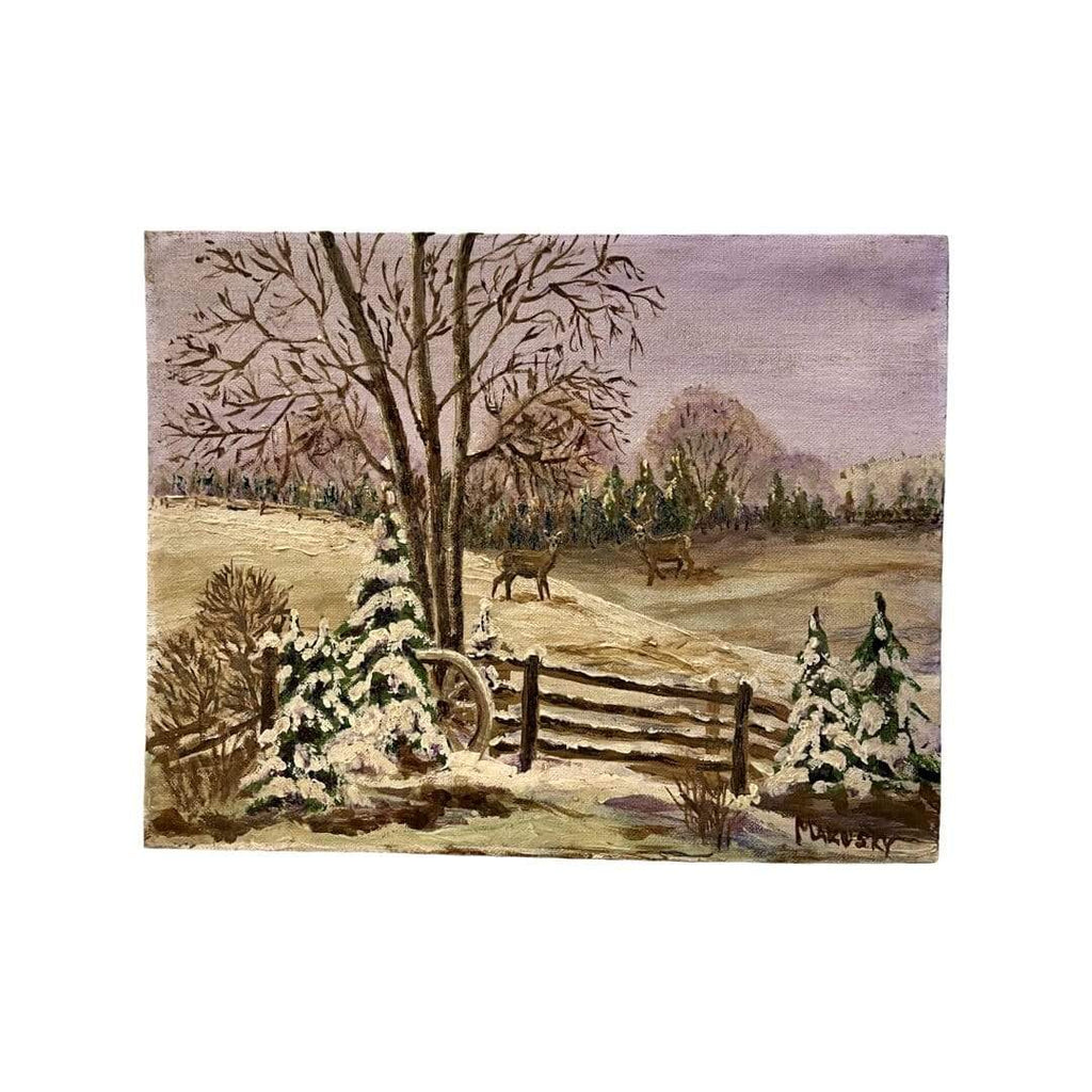 Asher + Rye Vintage The Days of the Big Snow, Acrylic Painting