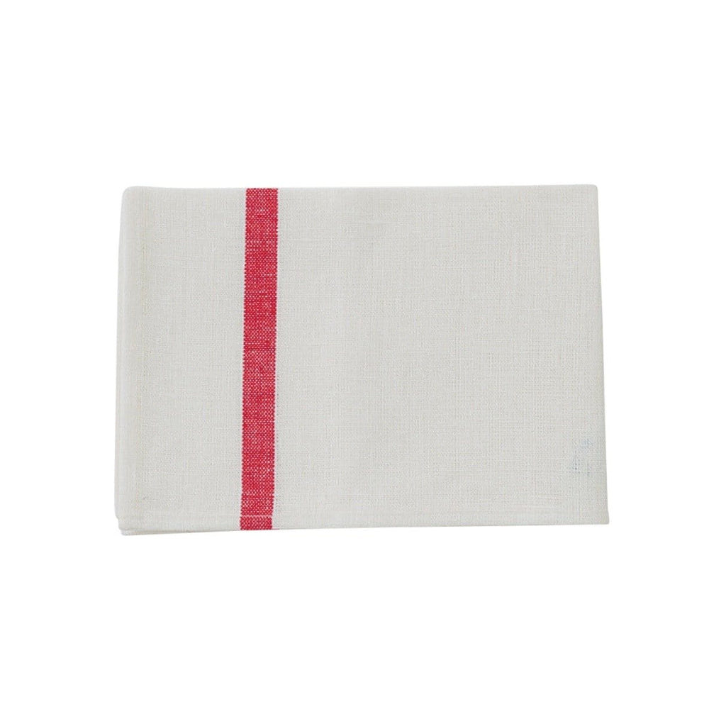 Fog Linen Work Textile Red Stripe Thick Linen Kitchen Cloth