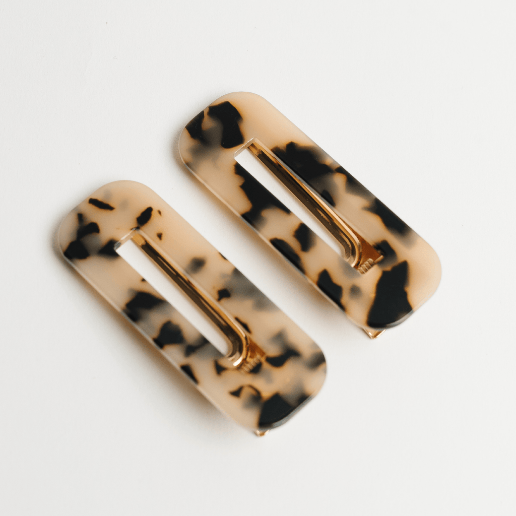 NAT + NOOR Accessory Ivory Tortoise Duo Clips