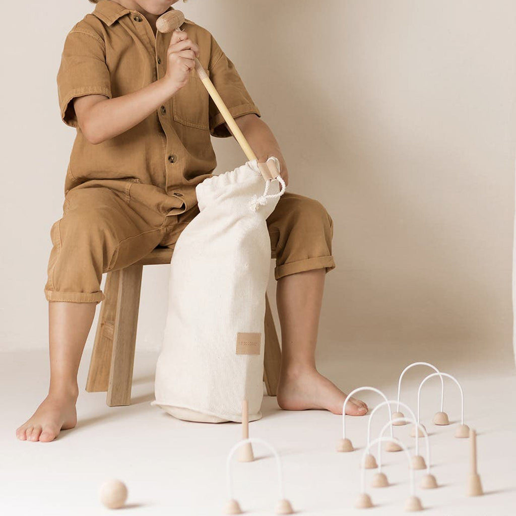 NOBODINOZ Child Wooden Mini Croquet Set