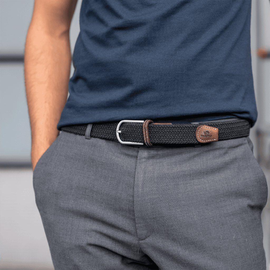 Elastic woven belt