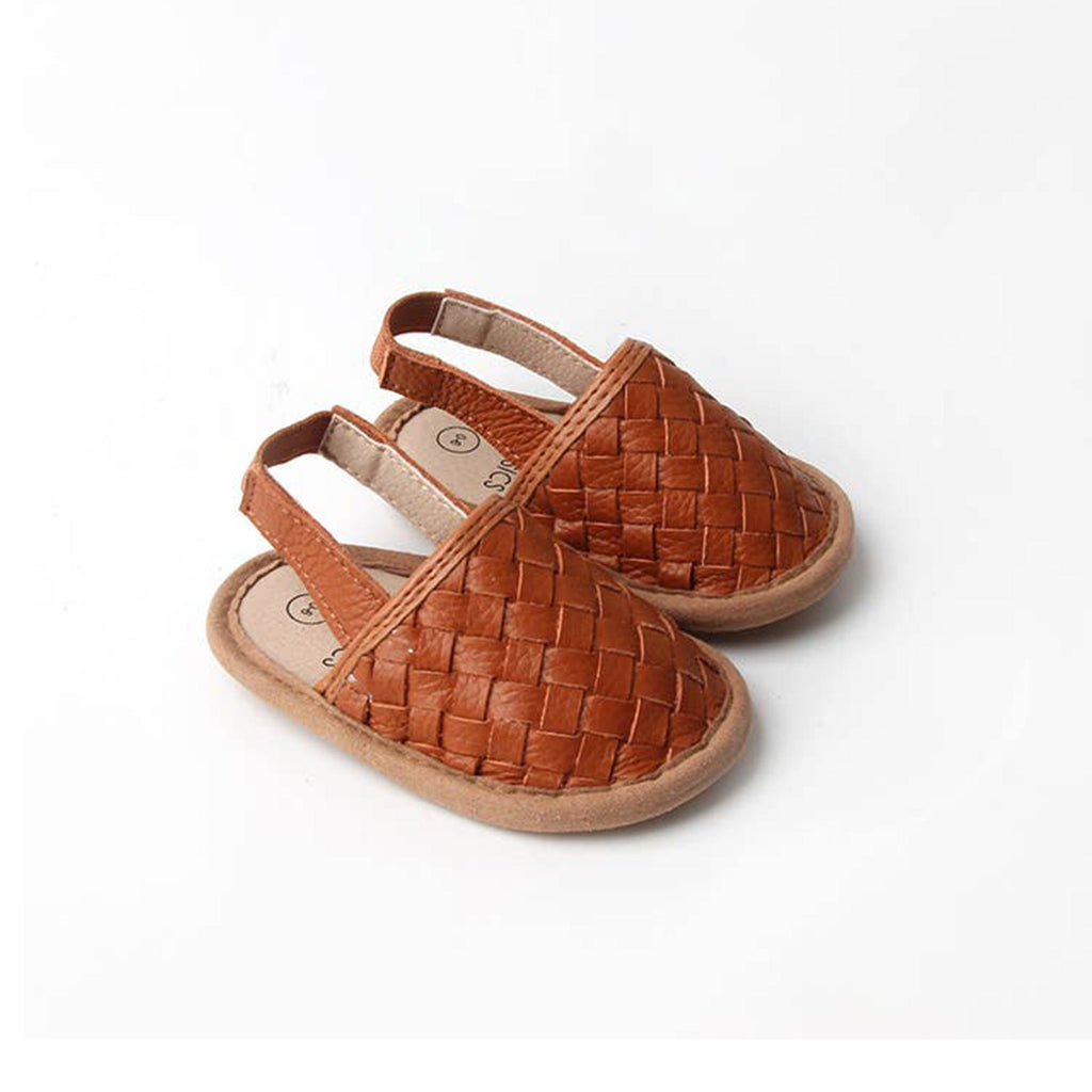 Babe Basics Child Woven Leather Baby Sandals